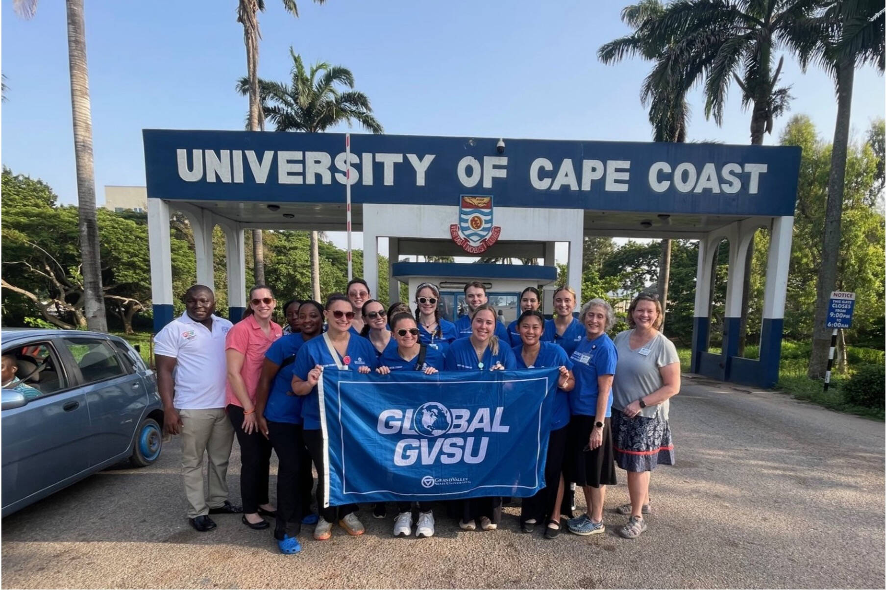 GVSU nursing students and staff on study abroad trip